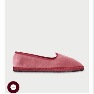Pink/Red velvet slipper-loafers